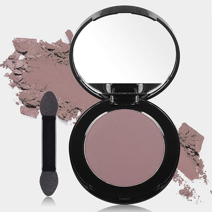 MEICOLY Mauve Eyeshadow with Mirror,Nude Brown Taupe Matte Eye Shadow Palette,Pressed Powder Single Eyeshadow for Women and Girls,Eye Makeup Eyelid Color,High Pigment,Long Wearing