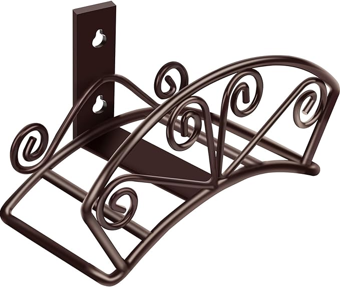 TomCare Garden Hose Holder Heavy Duty Water Hose Holder Solid Metal Hoses Hanger Wall Mount Decorative Durable Garden Hoses Storage Hose Reel Hose Organizer for Outside Yard, Bronze