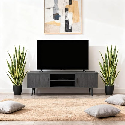 Artificial Snake Plant, 27" Fake Sansevieria with Basket, Faux Plant for Indoor Home Office Desktop Decoration, Perfect Faux Mother in Law Plants 2PCS