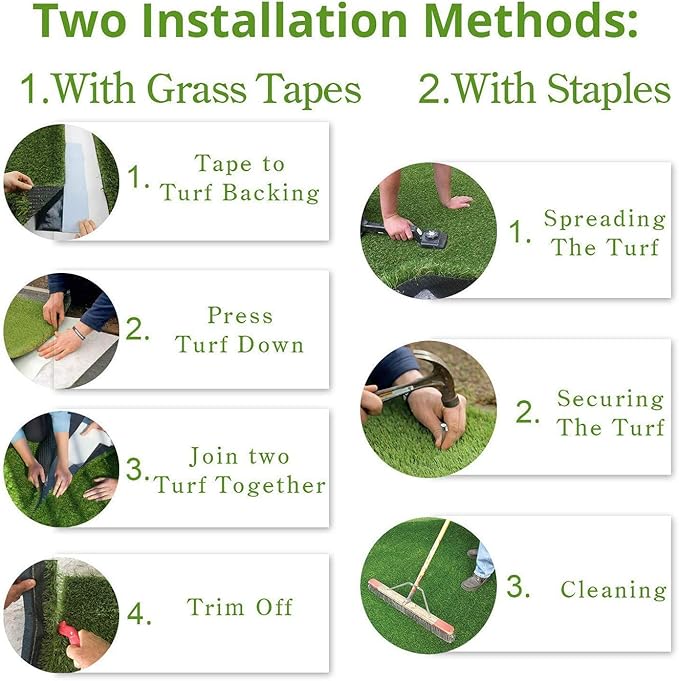 ALTRUISTIC Thick Realistic Artificial Grass Mat Customized Sizes, 3ft x 78ft Synthetic Fake Astro Turf Indoor Outdoor Garden Lawn Landscape, Faux Grass Rug with Drainage Holes