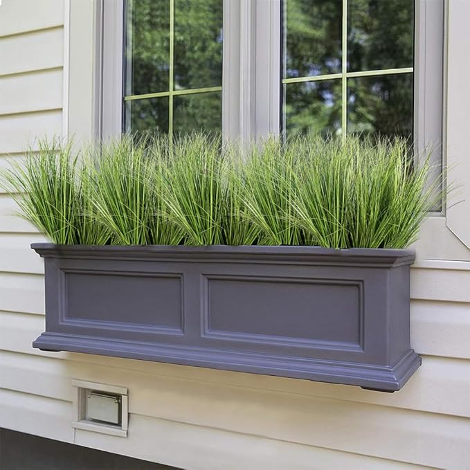 Melorca&Guilla Artificial Plants 6PCS 21.5“ Fake Tall Onion Grass,Faux Grass Plant,Artificial Greenery Shrubs Bushes for Garden Porch Window Box Shop Office Home Décor