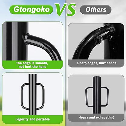 Gtongoko 18LB T Post Driver with Handles Heavy Duty Fence Post Driver Post Pounder for T-Posts，U Channel，Metal Post and Sign Post Pole Driver Tool,17 Inch Black