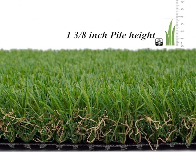 ALTRUISTIC Artificial Grass 13FTX56FT(728 Square Feet), Realistic Fake Grass Deluxe Turf Synthetic Thick Lawn Pet Turf, 1 3/8” Height, Outdoor Decor, Customized