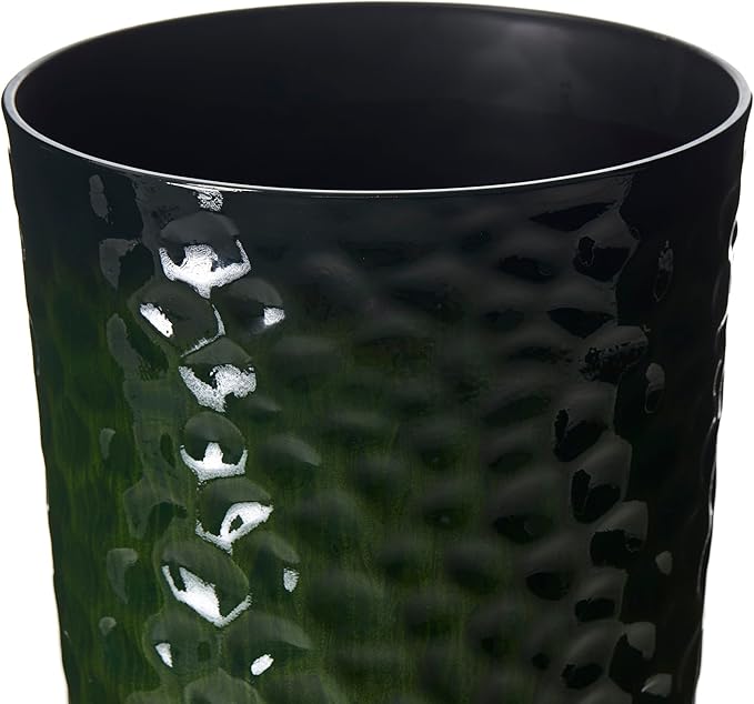 Glitzhome 23.75" H Oversized Tall Planter, Large Planters for Outdoor Plants, Set of 2 Honeycomb Textured Gradient Green Tall Planters with Drainage Holes, Modern Flower Pots for Porch Indoor Garden