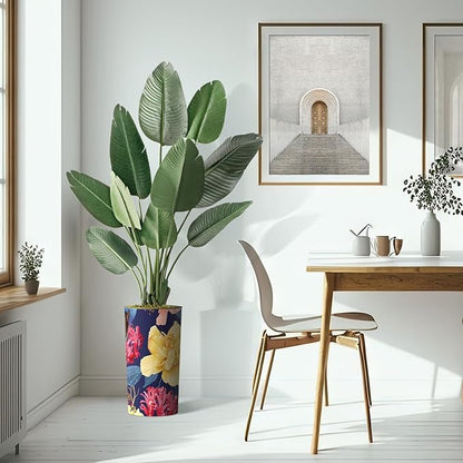 Artificial Tree in Contemporary Planter, Fake Bird of Paradise Silk Tree for Indoor and Outdoor Home Decoration - 67" Overall Tall (Plant Pot Plus Tree)