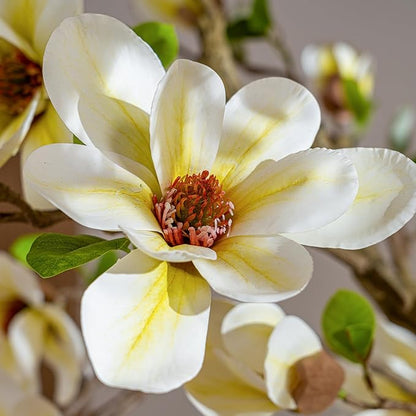 Artificial Trees Cherry Blossom Tall Fake Magnolia Flower Tree Floor plantas Indoor Outdoor Realistic for Home Living Room Office Porch Outside Patio arboles para decoracion Housewarming Gift