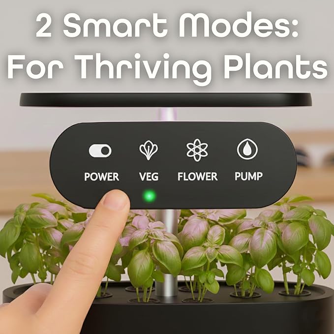 Nouri 12 pod Smart Garden for Home Cooks | w/Heirloom Salad | Hydroponics Growing System | LED Grow Lights | Indoor Herb Garden Kit | Herb Growing Kit Indoors for Plant Lovers, Gardeners, Kitchen