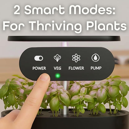 Nouri 12 pod Smart Garden for Home Cooks | w/Heirloom Tomato | Hydroponics Growing System | LED Grow Lights | Indoor Herb Garden Kit | Herb Growing Kit Indoors for Plant Lovers, Gardeners, Kitchen