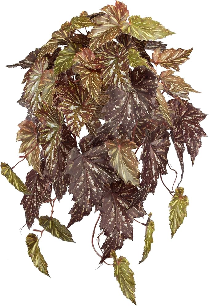 Large Fake Hanging Plants in Pot for Indoor & Outdoor, Long Artificial Hanging Pothos Plants Red, 27.6" Fake Potted Vines Ivy Greenery Plant for Room Wall Shelf Decor Living Room Patio Porch
