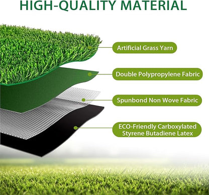 Artificial Grass Turf Outdoor Indoor,1.2 in Thick,Fake Grass for Dogs Potty Training,Realistic Turf Rug for Garden Lawn Landscape Balcony Decoration