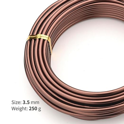 Bronze-3.5-Anodized Aluminum Bonsai Training Wire 250g Large Roll,Many Size to Choose,KSVZS Bendable Metal Wire for Crafts,Sculpting,Armature and Daily Use,Necessities for Family
