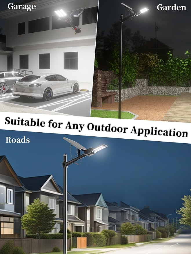 Ofuray OL-10600W Solar Street Lights Outdoor,50,000mAh Solar Parking Lot Security Lights Commercial up to 720,000Lm Distance,IP67 Street Dusk to Dawn with Remote Control for Street,Barn
