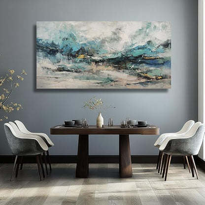 Belmrxne Large Abstract Wall Art Black and Gold Wall Decor Unique Canvas Painting Aesthetic Artwork for Living Room Bedroom Dining Room Office Home Decor 30x60 Inch
