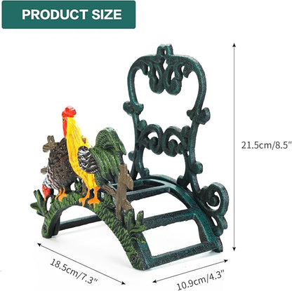 Sungmor Heavy Duty Cast Iron Hose Holder, Garden & Yard Decorative Wall Mounted Hose Butler, Water Pipe Holds, Rack, Hanger, Antique Wall Decorations