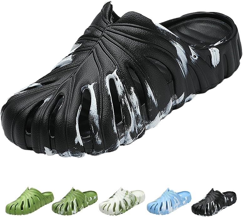 Optigard Monstera Slippers for Women and Men,Monstera EVA Thick Sole Pillow Slippers,Non Slip Quick Drying Breathable Beach Monstera Slides