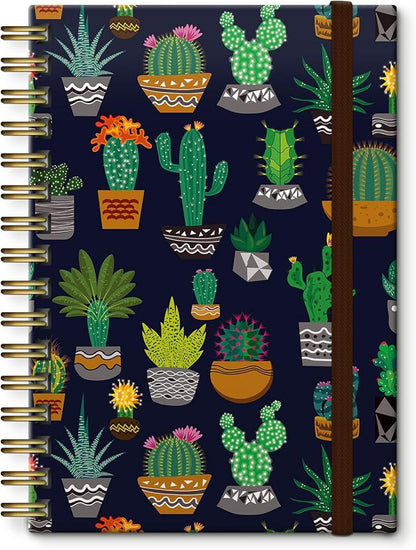 Cute Spiral Journal Notebook,Binding with Premium Paper for Girl Women,Cool Funny 120 Pages,100gsm A5 College Ruled NotebookJournal,Perfect for Gifts Nurse Teacher Women(Cute cactus)