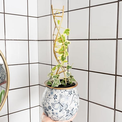 Plant Stakes for Indoor Plants,3 Pcs DNA Helix Metal Plant Trellis,Easy Installation and Durable Climbing Plant Holder,Potted Plant Holder Stakes for Garden,Yard,Balcony,Indoor & Outdoor Use