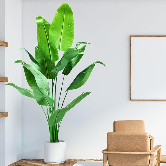 Bird of Paradise Plant Artificial 7ft,Faux Plants Indoor Tall with 13 Trunks - The Perfect Indoor Silk Floor Plant for Home Decor in Living Room, Office, and Bedroom (7FT Bird of Paradise)
