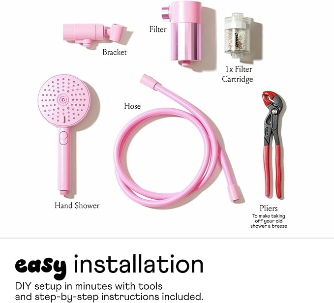 Sproos! - Handheld Showerhead with Filter Set, High Performance Filtration System for Healthier Hair and Skin, Extra Long 70 Inch Hose, 3 Customized Spray Functions, Blue