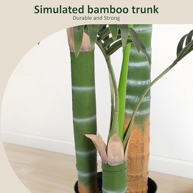 Artificial Palm Tree, Tall Tropical Palm Tree Faux Palm Plant for Indoor Outdoor Office House Living Room Home Decor