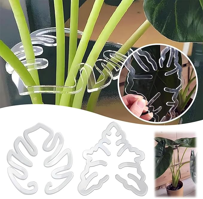 4 Pcs Turtle Shell Bamboo Clamp Set，Sturdy Turtle Shell Clamp Set for Garden Flower Stems，Plant Stem Holder Support Kit for Gardens，Bamboo Plant Stem Support for Gardeners or Home (2 Styles)