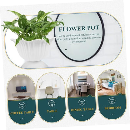 2Pcs Plastic Roman Flower Pots Outdoor Planters Vintage Style Decorative Plant Holders for Wedding Entryway Porch Balcony
