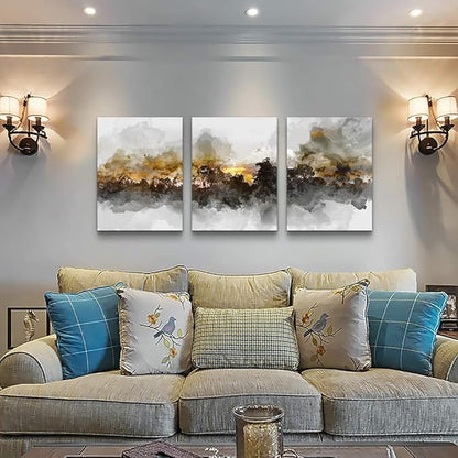 Wall Art For Living room Black and white abstract painting bathroom Wall Decor for bedroom artwork Painting 16" x 24" 3 Pieces Canvas Prints Decor Modern Salon kitchen office Home decorations picture