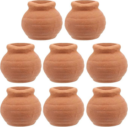 Alasum 8PCS Small Terracotta Pots Mini Clay Planters for Succulents Indoor Use Tiny Reusable Flower Pots for Desktop Decoration and Healthy Plant Growth
