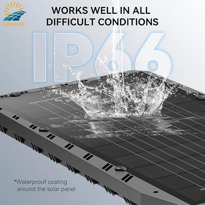 10000W Pro Large Solar Street Lights Outdoor with Thickened Shell, Commercial Grade Street Light Dusk to Dawn, Motion Sensor Solar Security Flood Light Waterproof for Yard, Driveway, Parking - 1 Pack
