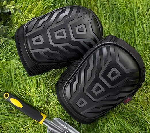Rockland Guard Work Knee Pads for Men & Women - Professional Heavy Duty Knee Pads for Work in Construction, Flooring, Gardening, Roofing - Protective Gel Cushion Padding, Adjustable via Clip-On Straps