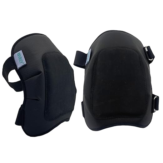Work Knee Pads Made of Synthetic Leather and Durable Rubber | Suitable for Mechanical Repairs and Yard Work|With Adjustable Straps Medium Firmness