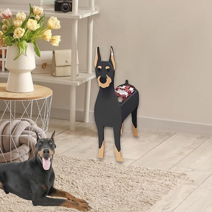 Doberman Dog Planter Plant Pots,Cute Dog Flower Planter,Gifts for Pet Lovers,Unique Animal Plant Pots,Office,Indoor Outdoor Garden Decor(9.45 * 5.28 * 13.58in)