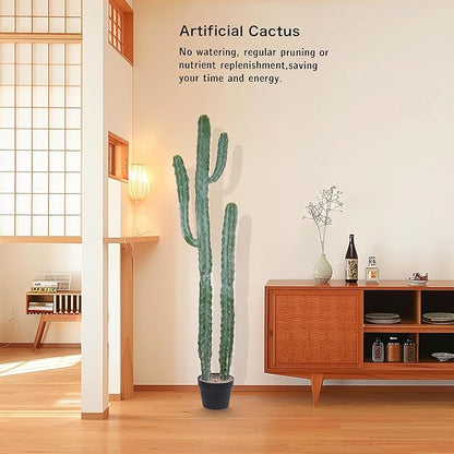 Artificial Cactus Potted Plant 59 Inch Faux Desert Cacti Fake Big Cactus Plant for Home Garden Office Indoor Outdoor Decoration