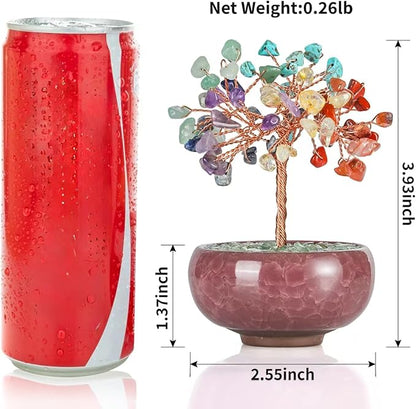 Crystal Tree of Life for Wealth & Prosperity,Seven Chakra Tree for Energy Balance,Crystal Decoration for Home
