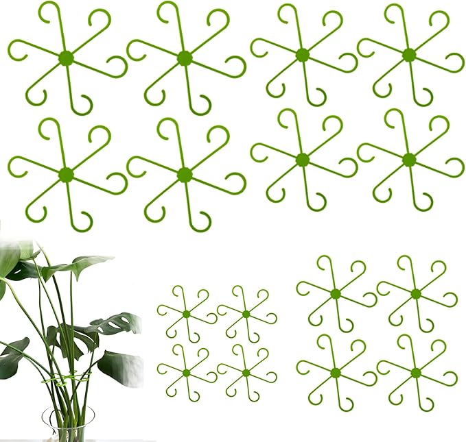 16Pcs 4 Sizes Plant Stem Support, Climbing Houseplant Stem Holders, Reusable Plant Stabilizer for Indoor Plants Accessories