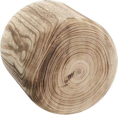 CYS EXCEL 11'' Burnt Finish Cylinder Planter Lightweight Natural Wood Cachepot for Indoor Plants, Succulents, Herbs, Home & Office Decor