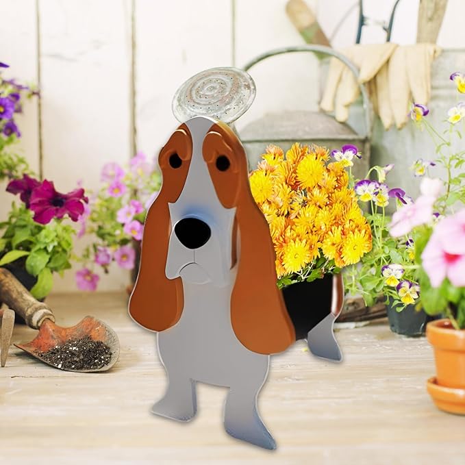 Basset Hound Dog Planter Plant Pots,Cute Large Dog Flower Planter,Gifts for Pet Lovers,Unique Animal Plant Pots,Office,Indoor Outdoor Garden Decor(9.84 * 10.24 * 15.75in)