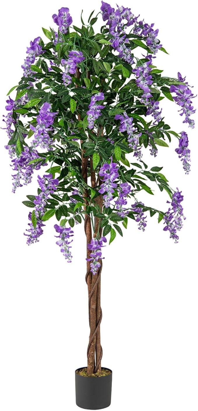 SAFEPLUS 5.5ft Ficus Artificial Fake Trees for Indoor or Outdoor Décor