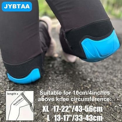 Construction Knee Pads for Men Women, Gardening Kneeling Pad with Non-slip Straps for Mechanical repair, Soft Working Kneepads for Roofing Skating Skateboard, Protective Foam Cushion for Chirstmas, Blue L(1 Pair)