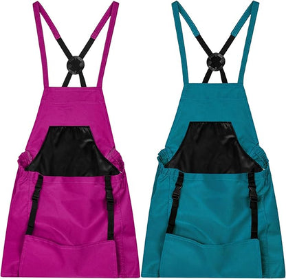 Cuffbow 2 Pack Harvest Gardening Aprons with Pockets for Women & Men Garden Picking Apron with Fast-release Buckle for Fruit Picking & Harvesting Gardening Tool Gifts for Mom Dad