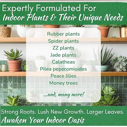 Indoor Plant Food by Houseplant Resource Center - Organic Liquid Fertilizer for Pothos, Peace Lily, Monstera, Cactus and More - 8 oz