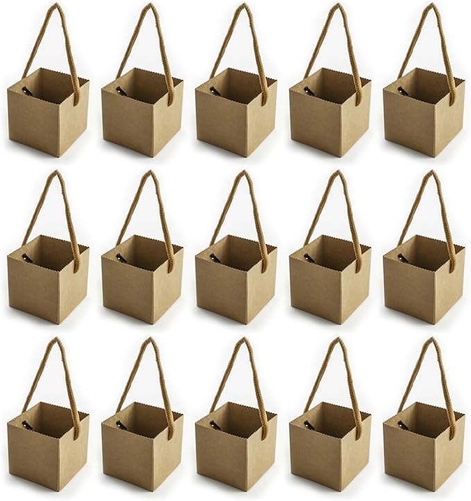 Kraft Paper Succulent Green Plant Hand-Carry Box with Lamination, Suitable for Floral Arrangements Succulent Potted Plant Boxes 100PCS