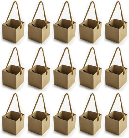 mini Kraft Paper Succulent Green Plant Flowerpot Hand-Carry Box with Lamination, Suitable for Floral Arrangements, Succulent Potted Plant Boxes 40PCS
