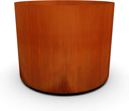 Plantercraft Corten Steel Planters | Large Round Planters for Outdoor Plants - 30 x 24 Inch Extra Large Outdoor Planter for Modern Patio & Garden Statement Piece