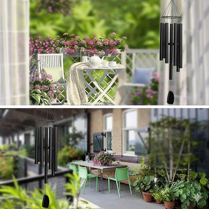 Wind Chimes for Outside Deep Tone, 47" Large WindChimes with 7 Tubes, 100% Rustproof Aluminum, Memorial Gift or Garden, Patio, Porch and Outdoor Décor