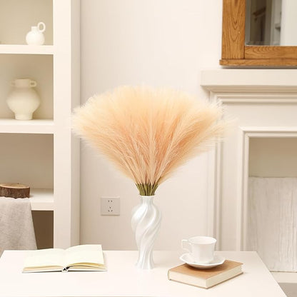 Faux Champagne Pampas Grass - 30pcs 24 Inch Boho Home Decor, Artificial pompas Floral for Table Centerpieces, Farmhouse and Baby Shower Decorations (Champagne, 30 Pieces)
