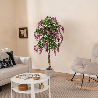 SAFEPLUS 5.5ft Ficus Artificial Fake Trees for Indoor or Outdoor Décor