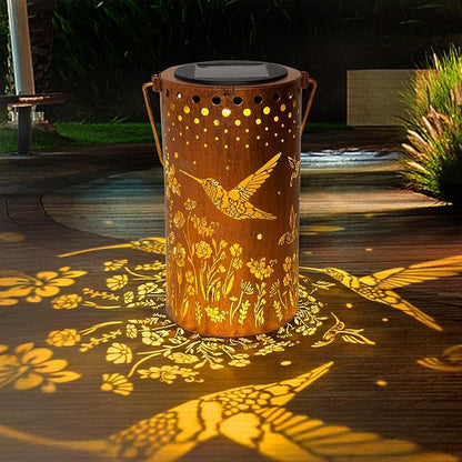 Hummingbird Solar Lanterns Outdoor Waterproof, Birthday Gifts for Women Mom Grandma, Hanging Solar Lights for Yard, Patio, Porch, Garden Decor, Christmas Gifts for Her/Him