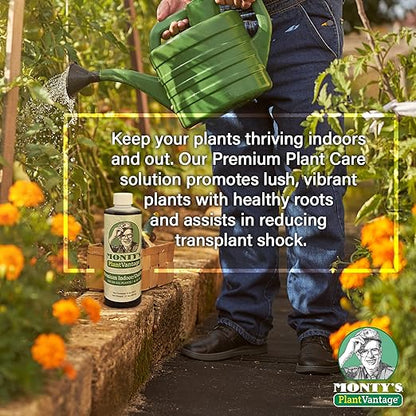 PlantVantage Premium Indoor/Outdoor Plant Food - NPK Fertilizer (4-15-12) with Zinc and Iron for House Plant, Trees and Vegetables - Indoor and Outdoor Plant Liquid Fertilizer - Easy Root Feed - 8 oz