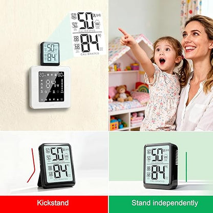 Antonki Room Thermometer, Digital Small Hygrometer Indoor Thermometer Humidity Gauge, Temperature Humidity Meter with Max/Min Record Monitor Sensor for Home, Plants - Battery Included